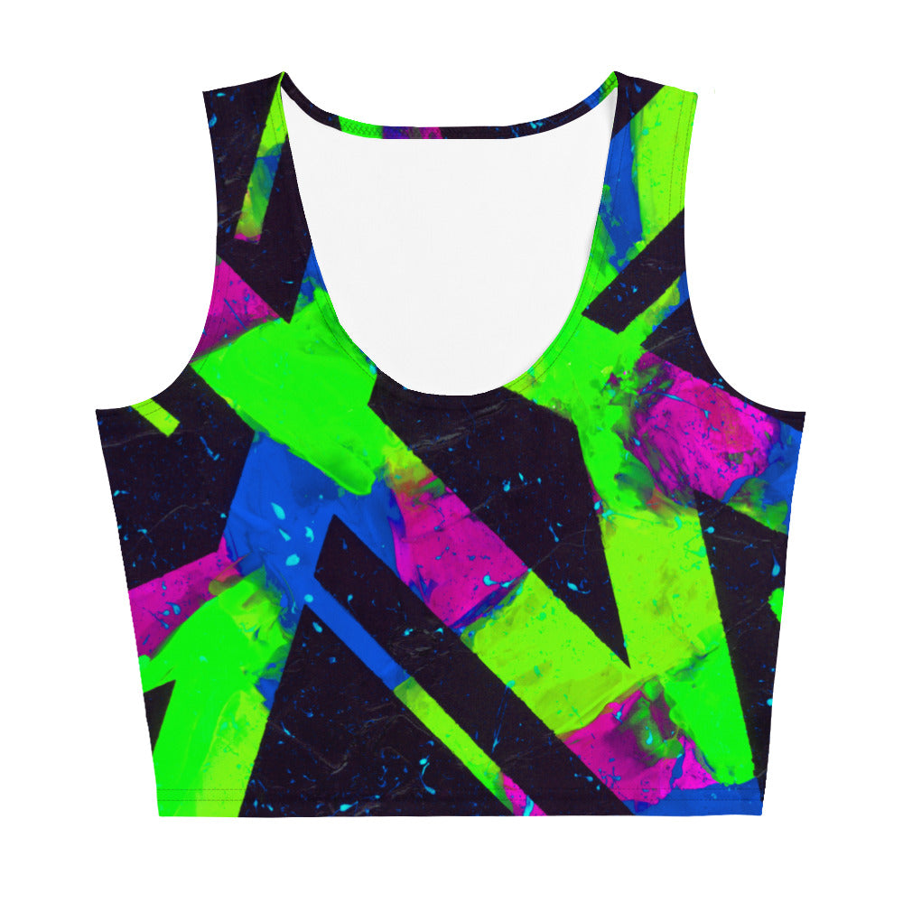 Neon Fracture 2 Crop Top