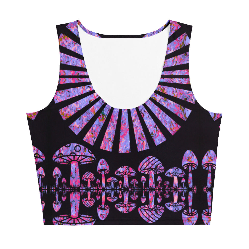 Sunshine & Shrooms (Purple) Crop Top