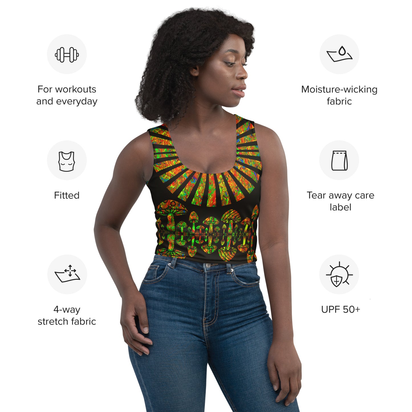Sunshine & Shrooms Crop Top