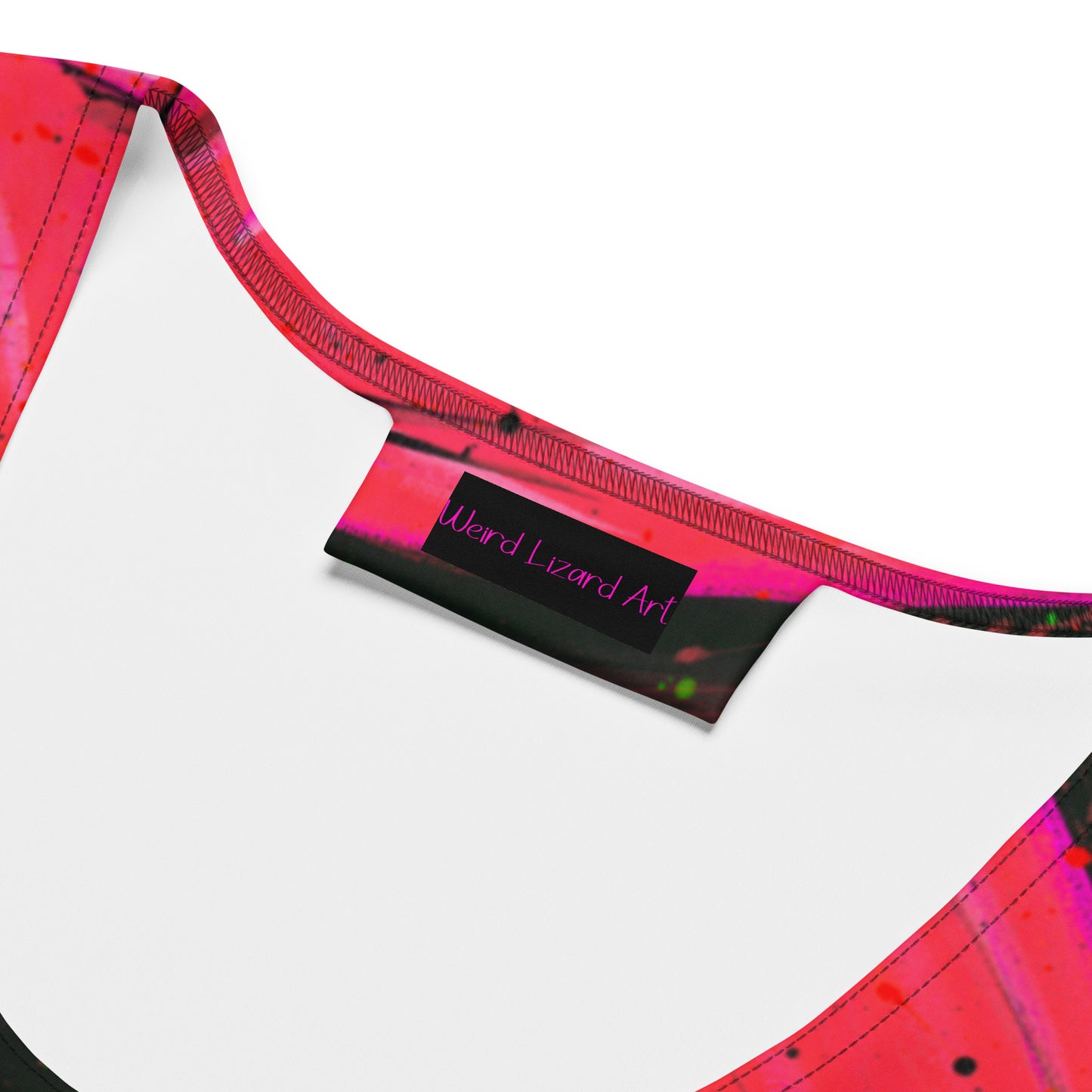 Neon Pink Flower Crop Top