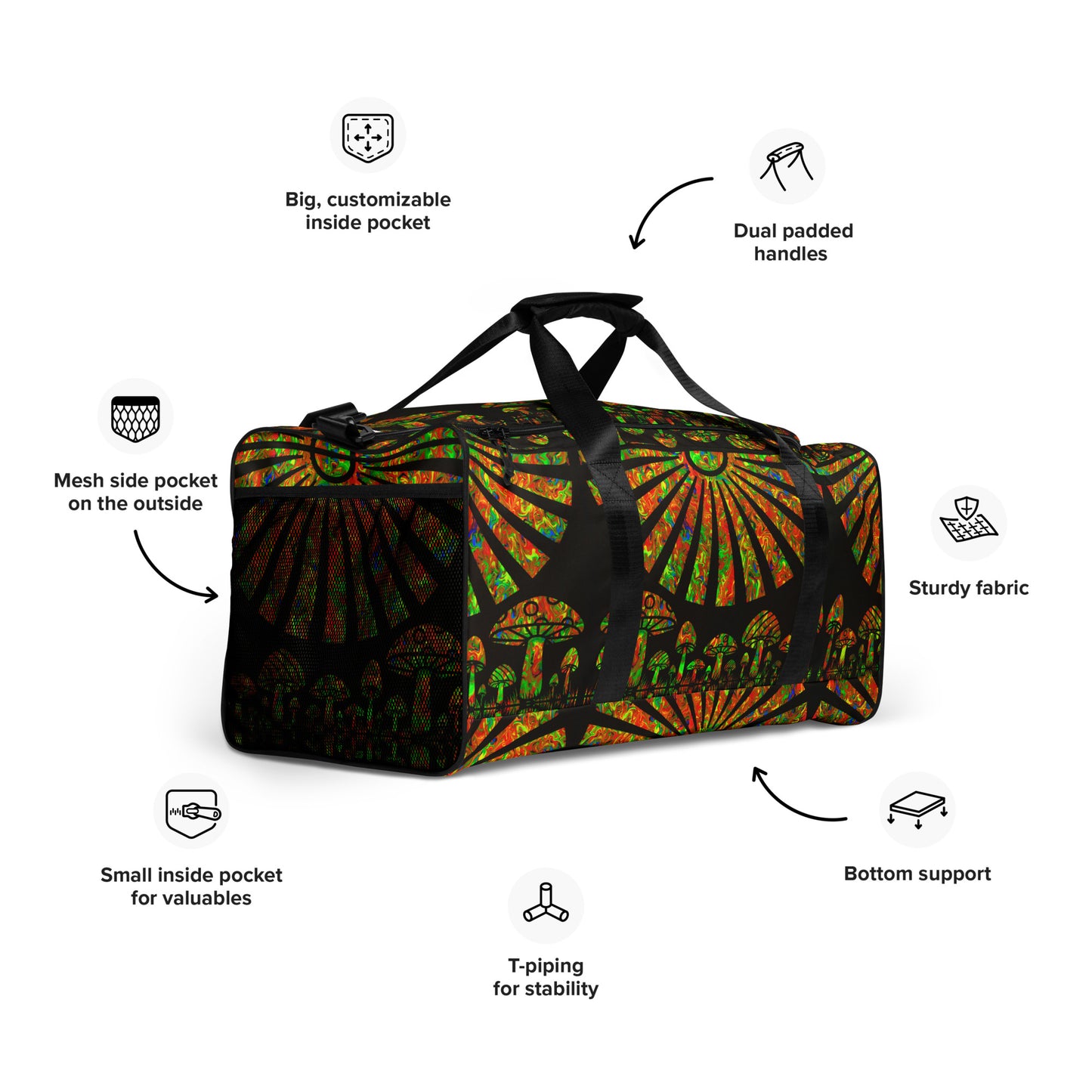 Sunshine & Shrooms Duffle Bag