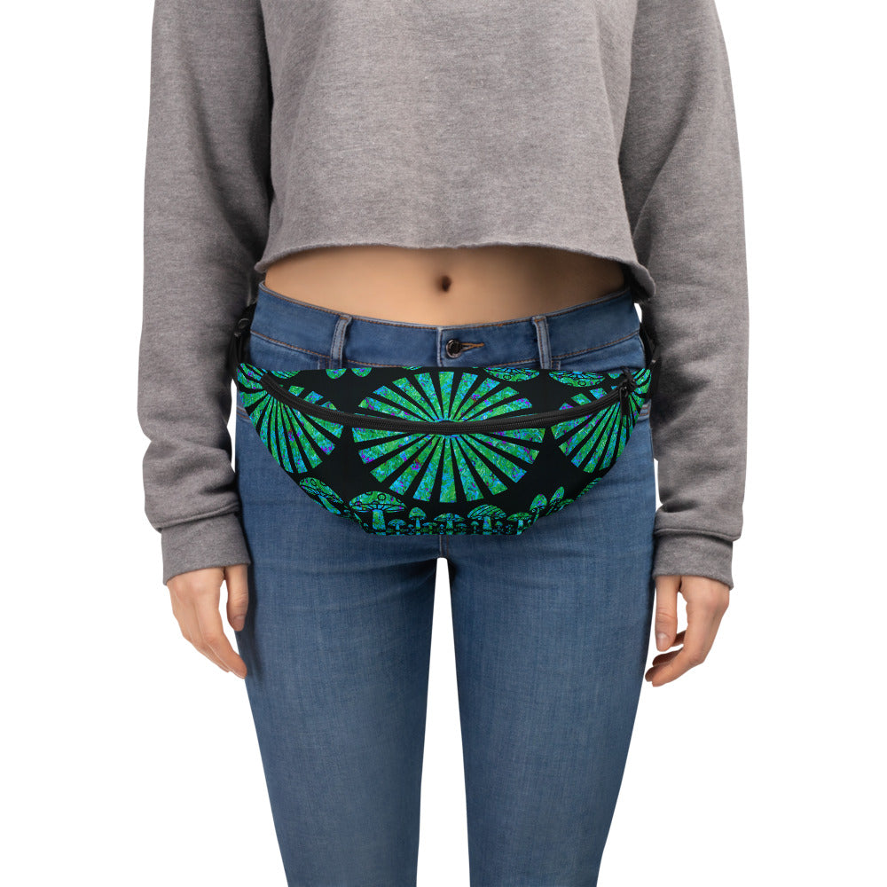 Sunshine & Shrooms (Green) Fanny Pack
