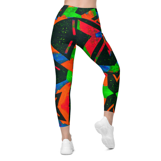 Neon Fracture Leggings w/ Pockets