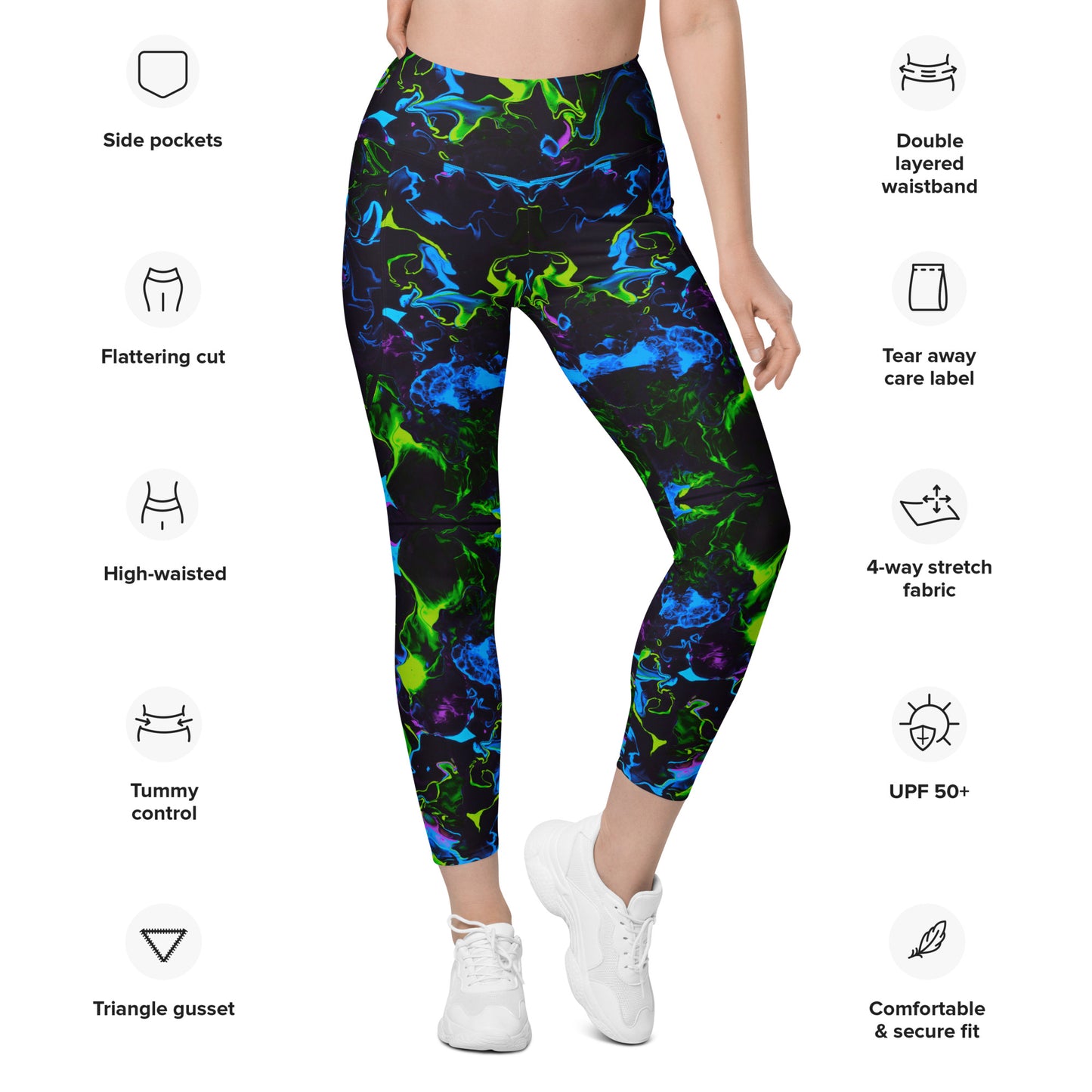 Neon Vapors 2 Leggings w/ Pockets