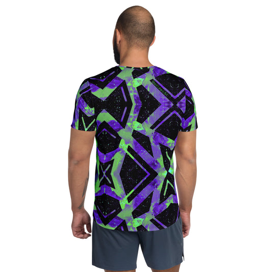 Neon Fracture 4 Men's Athletic T-Shirt
