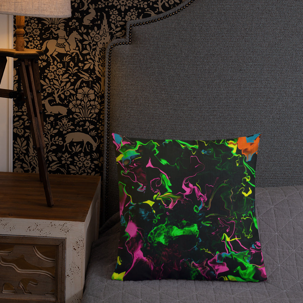 Neon Vapors Premium Pillow