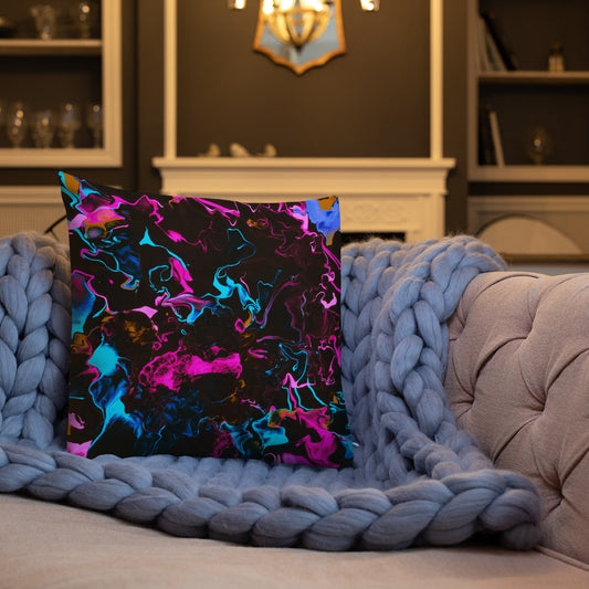 Neon Vapors 3 Premium Pillow