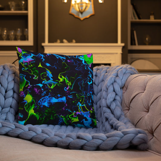Neon Vapors 2 Premium Pillow