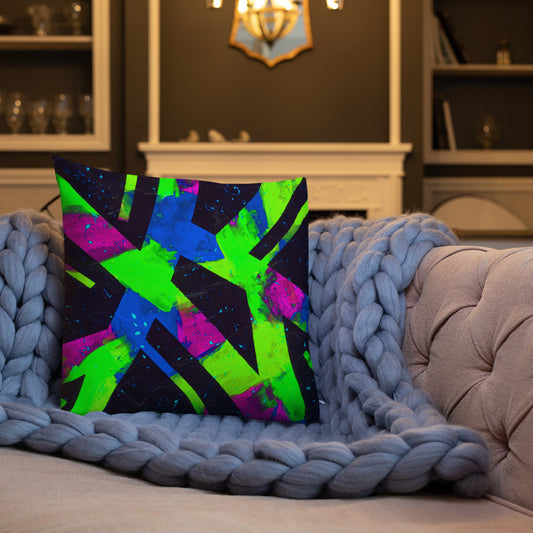 Neon Fracture 2 Premium Pillow