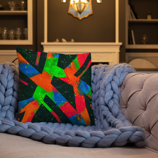 Neon Fracture Premium Pillow