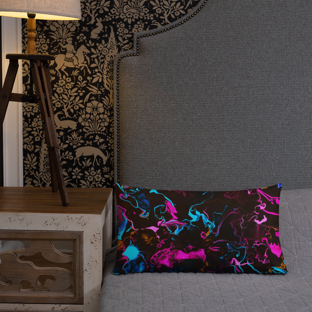 Neon Vapors 3 Premium Pillow