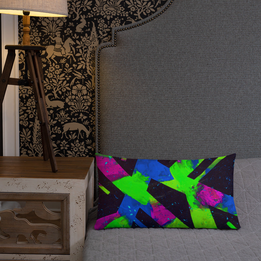 Neon Fracture 2 Premium Pillow