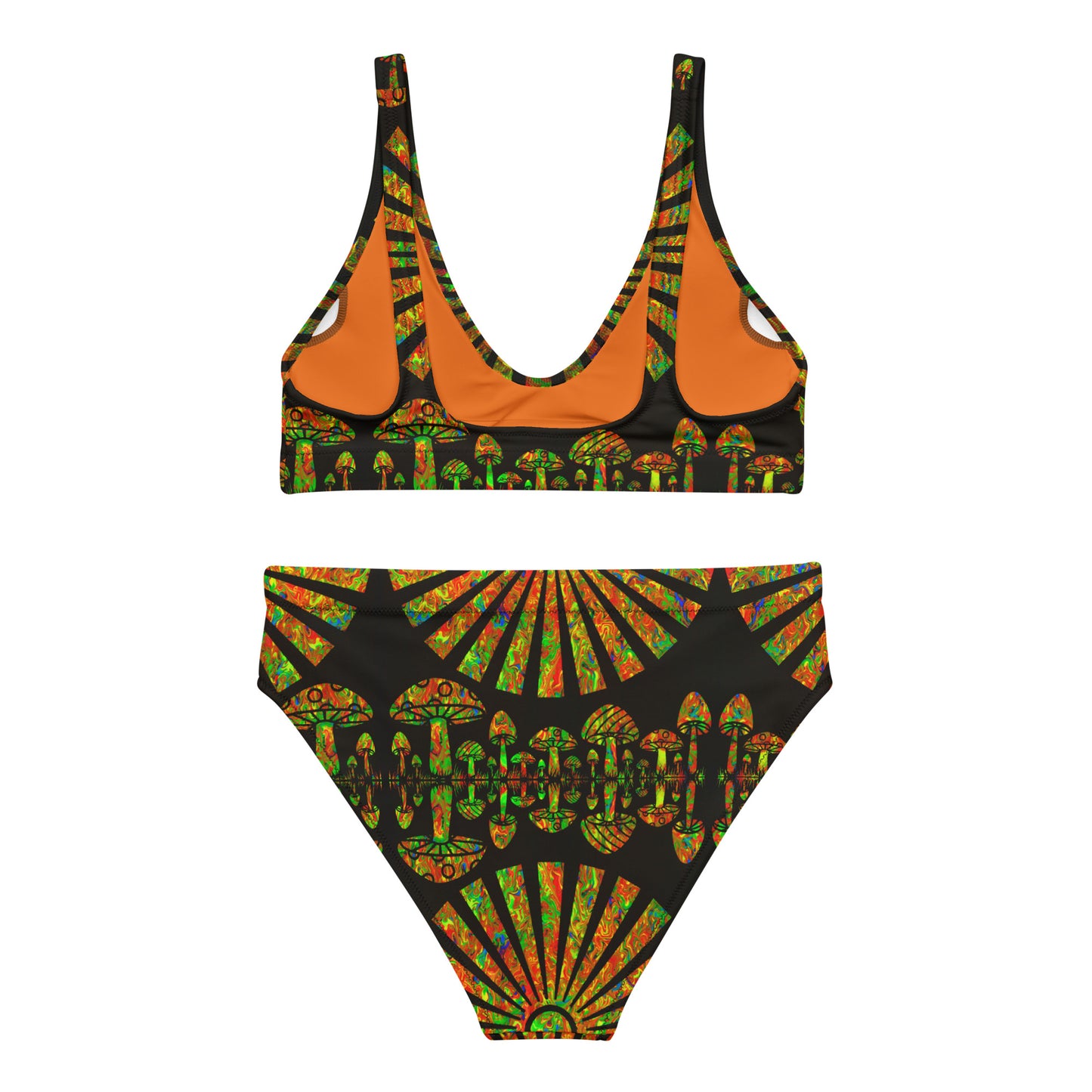 Sunshine & Shrooms Recycled High-Waisted Bikini