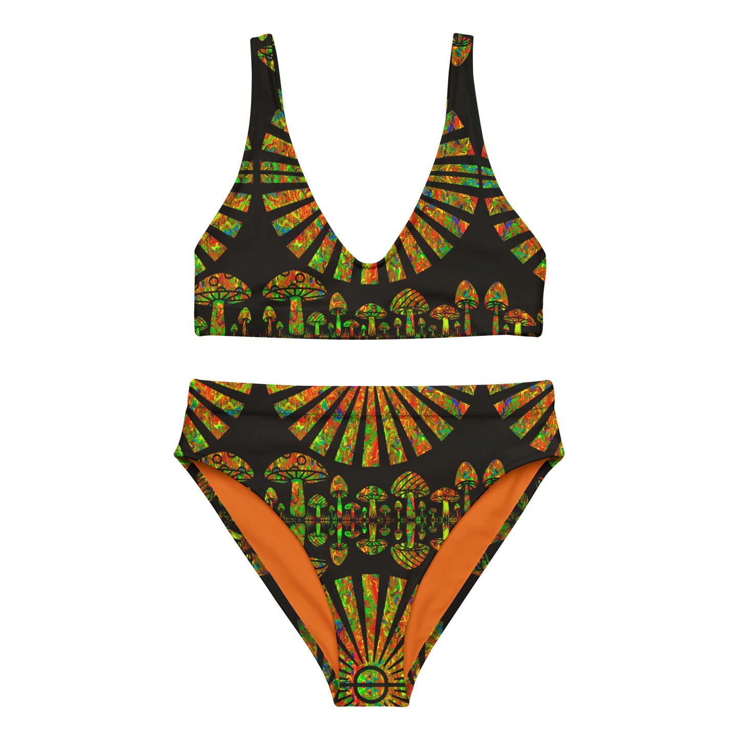 Sunshine & Shrooms Recycled High-Waisted Bikini