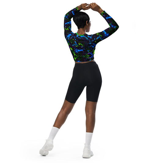 Neon Vapors 2 Long-sleeve Crop Top