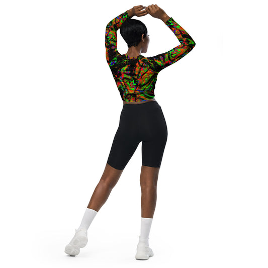 90s Vibe Recycled Long-Sleeve Crop Top