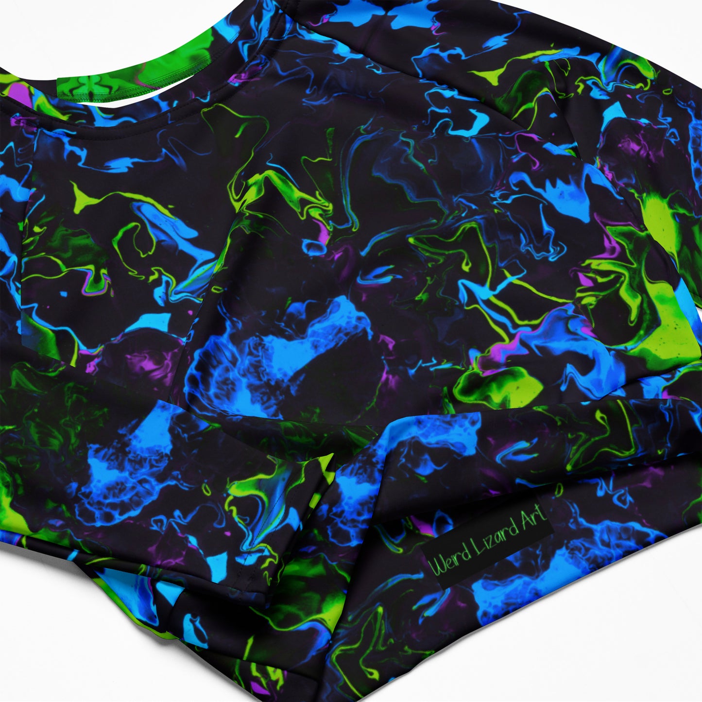 Neon Vapors 2 Long-sleeve Crop Top