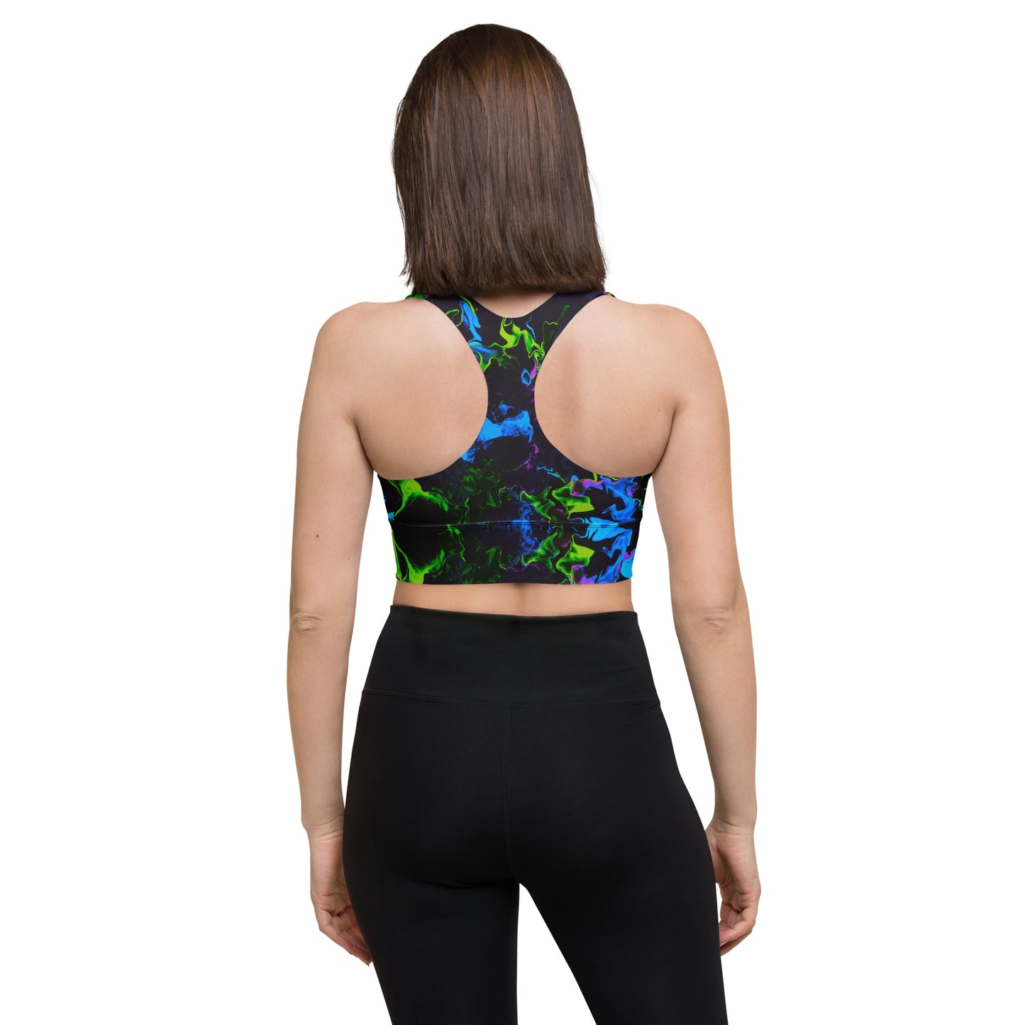 Neon Vapors 2 Recycled Longline Sports Bra