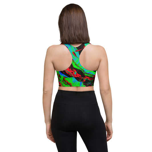 Toxic Decay Recycled Longline Sports Bra