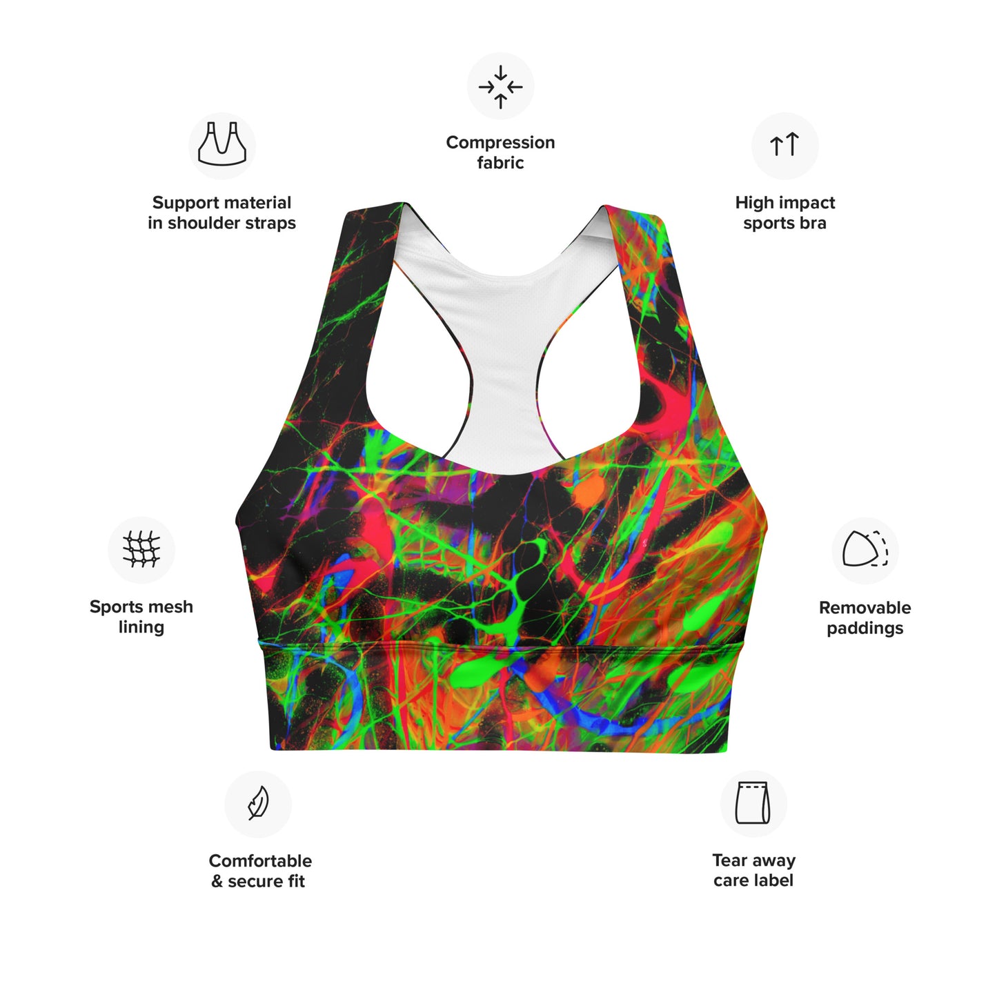 90s Vibe Recycled Longline Sports Bra