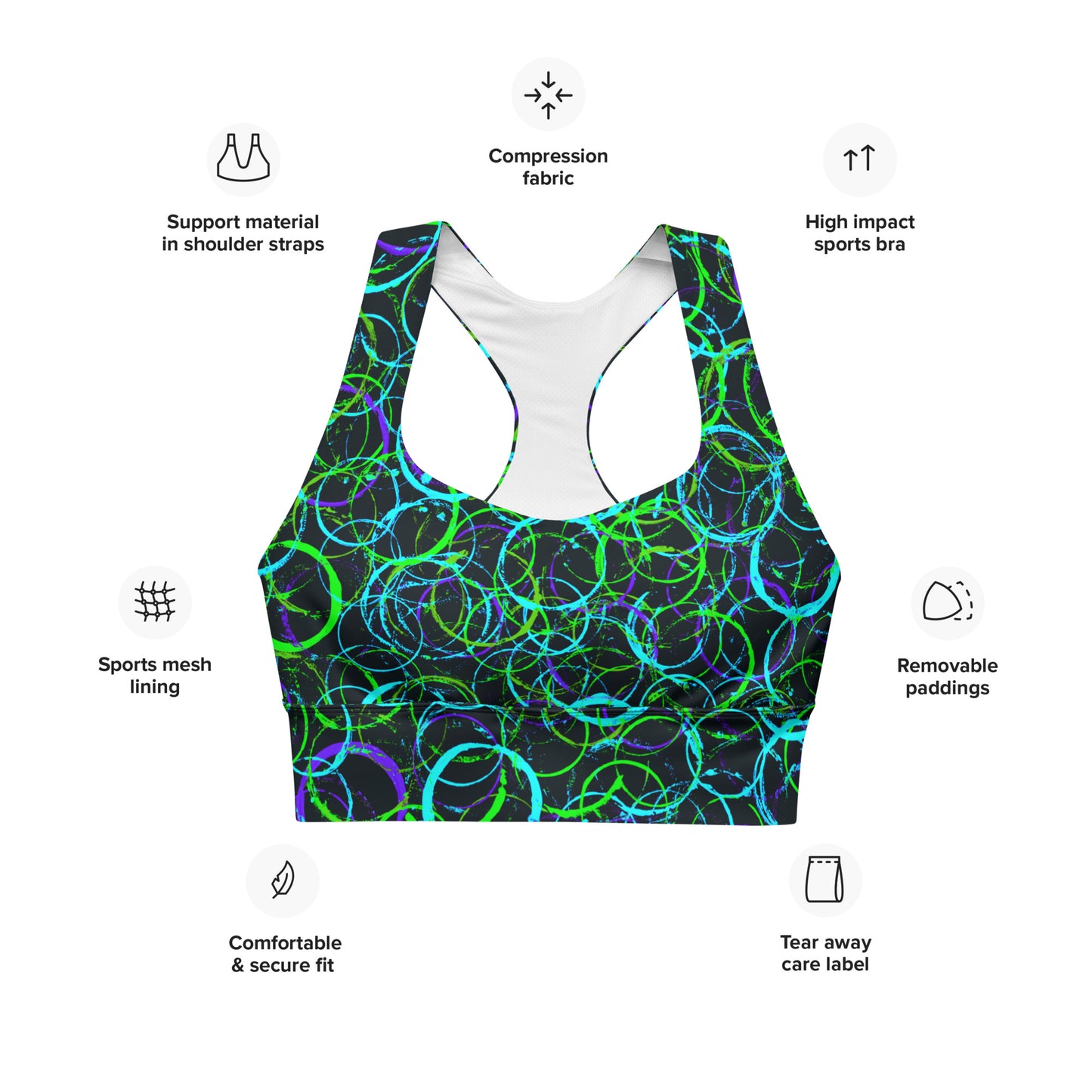 Bubbly 2 Recycled Longline Sports Bra
