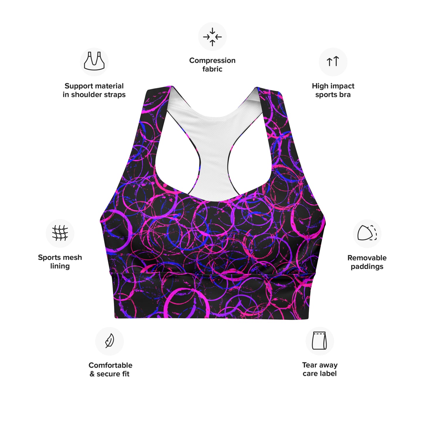 Bubbly 3 Recycled Longline Sports Bra
