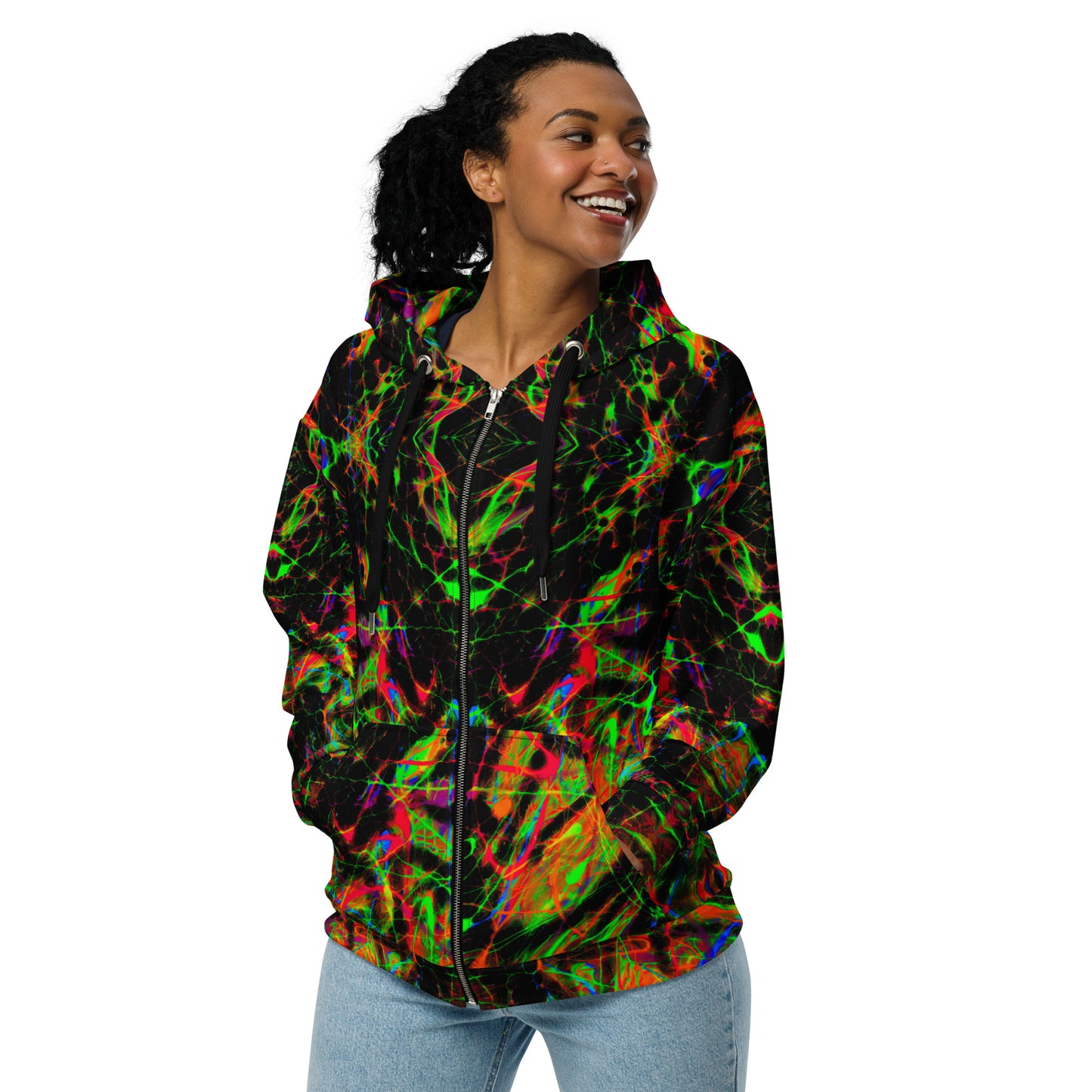 90s Vibe Unisex Zip Hoodie