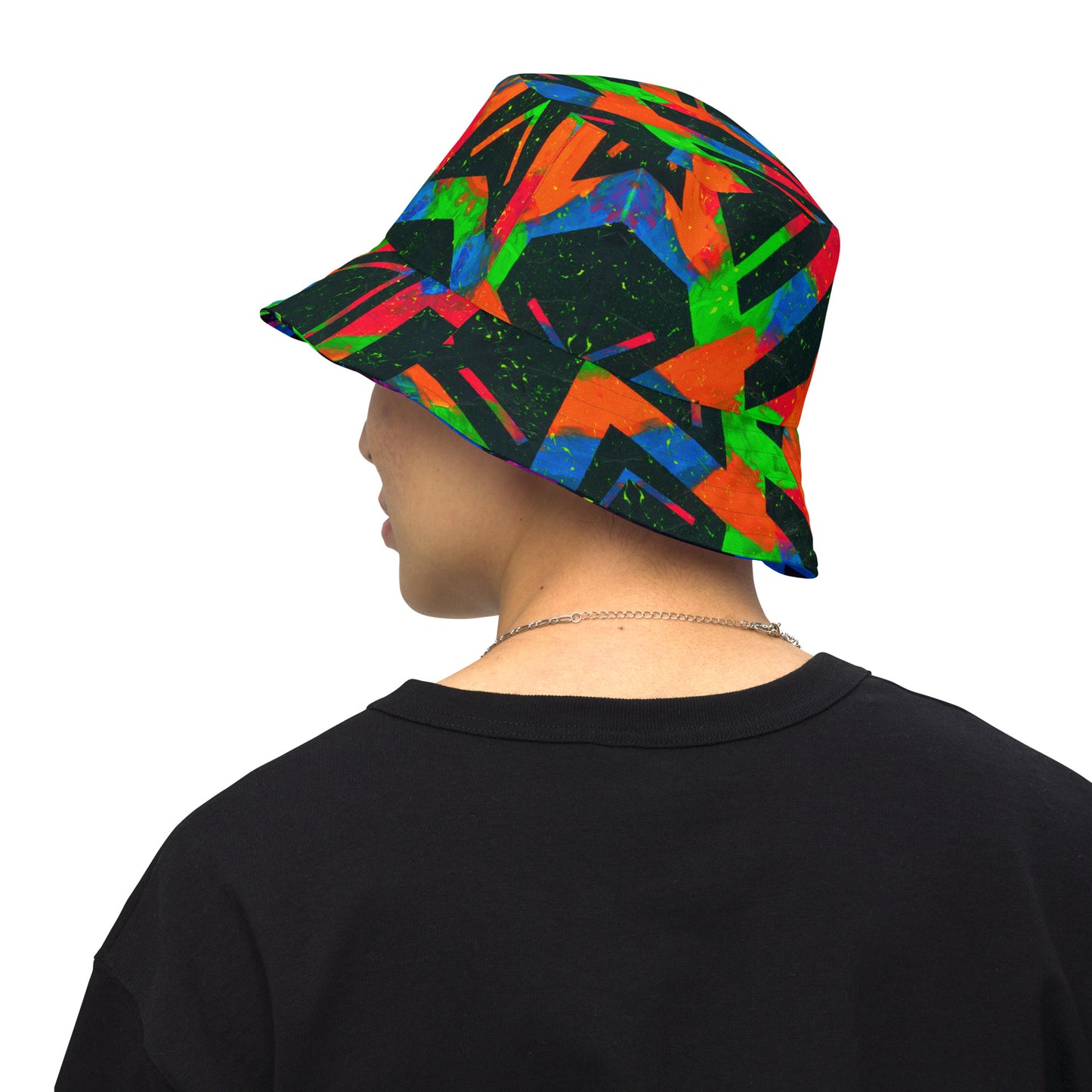 Neon Fracture Reversible Bucket Hat