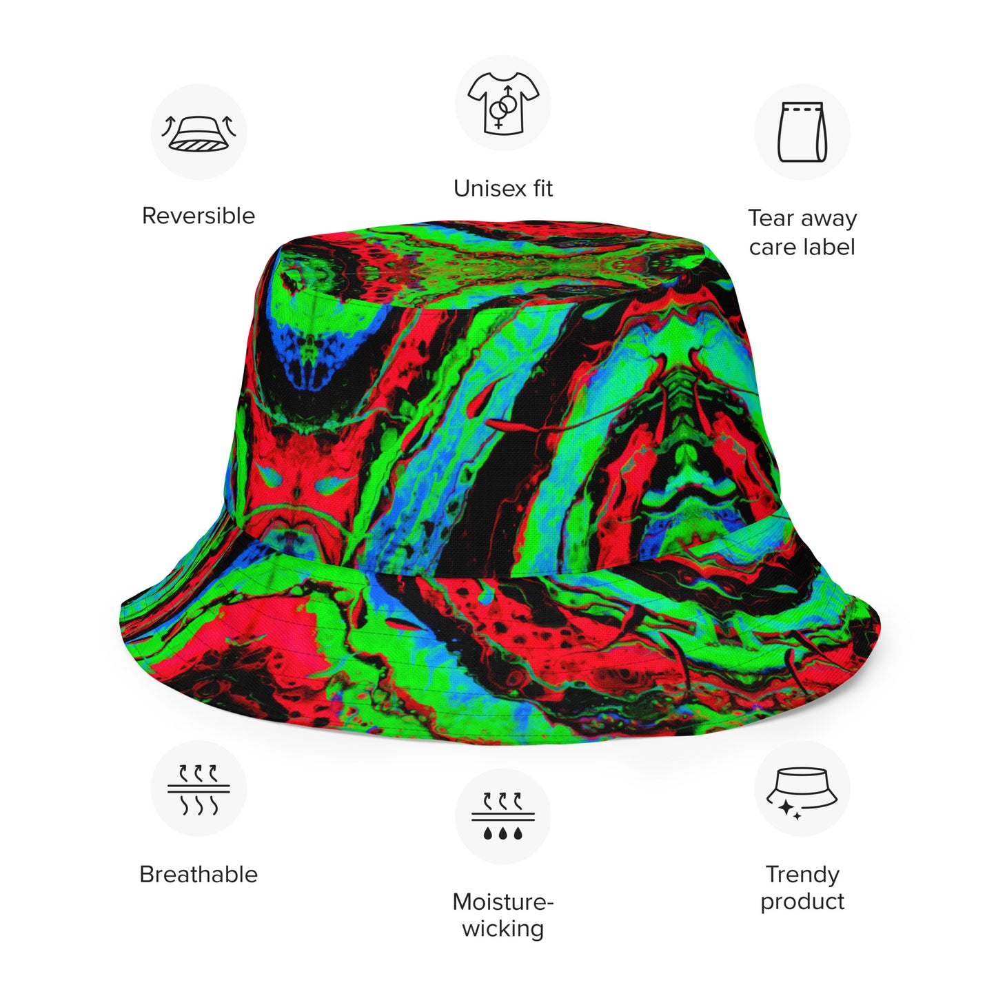 Toxic Decay Reversible Bucket Hat