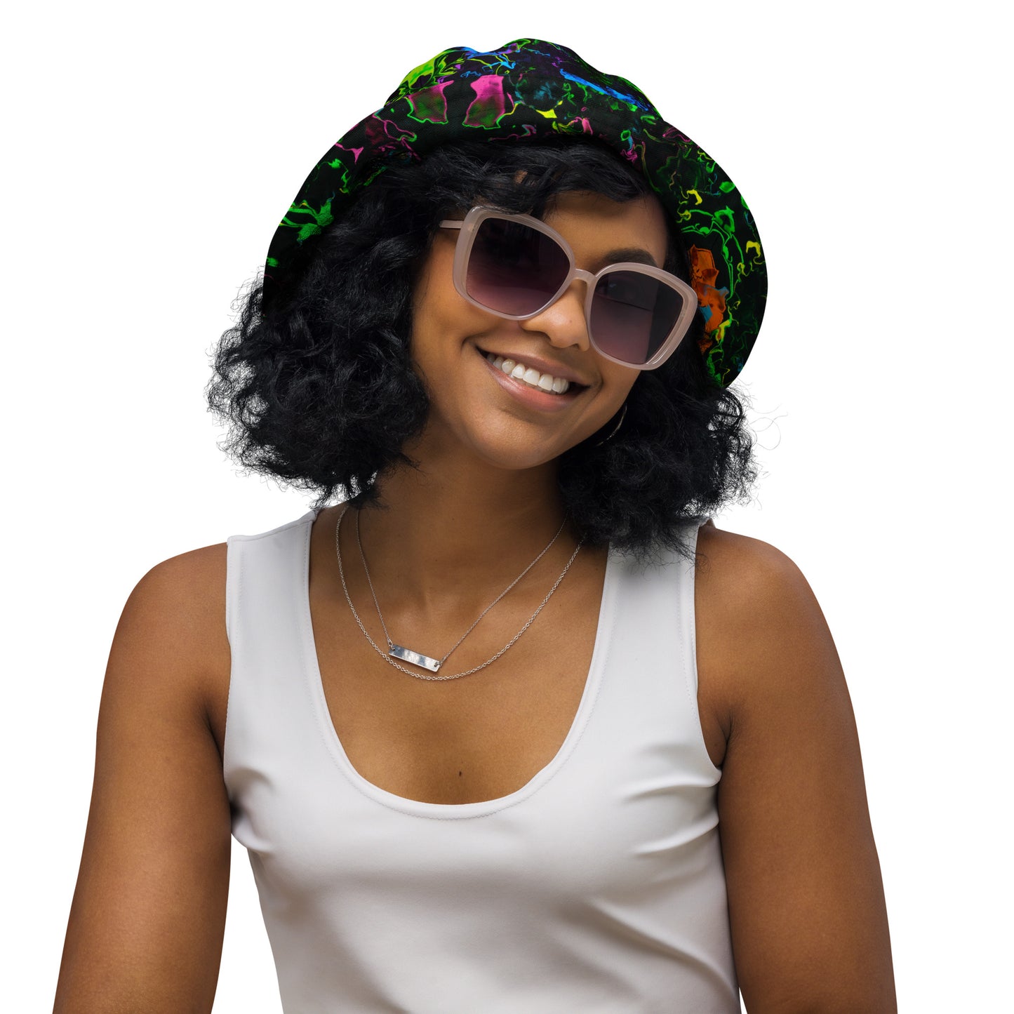 Neon Vapors Reversible Bucket Hat