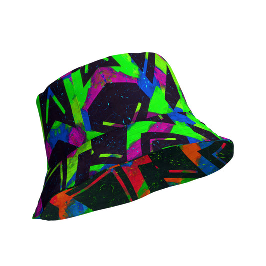 Neon Fracture Reversible Bucket Hat