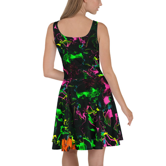 Neon Vapors Skater Dress