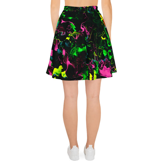 Neon Vapors Skater Skirt