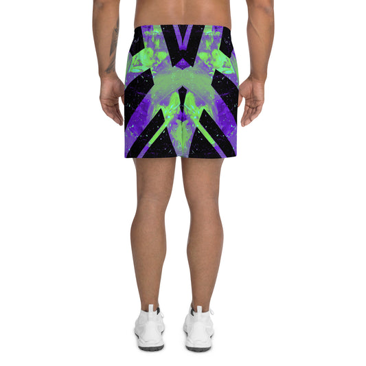 Neon Fracture 4 Unisex Athletic Long Shorts
