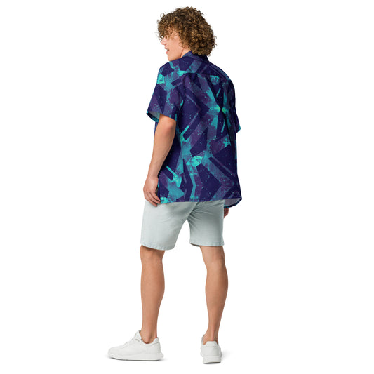 Neon Fracture 3 Unisex Button Shirt