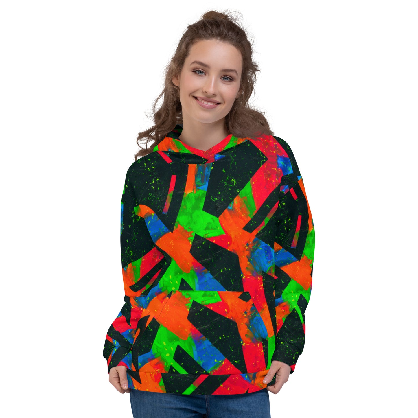 Neon Fracture Unisex Hoodie