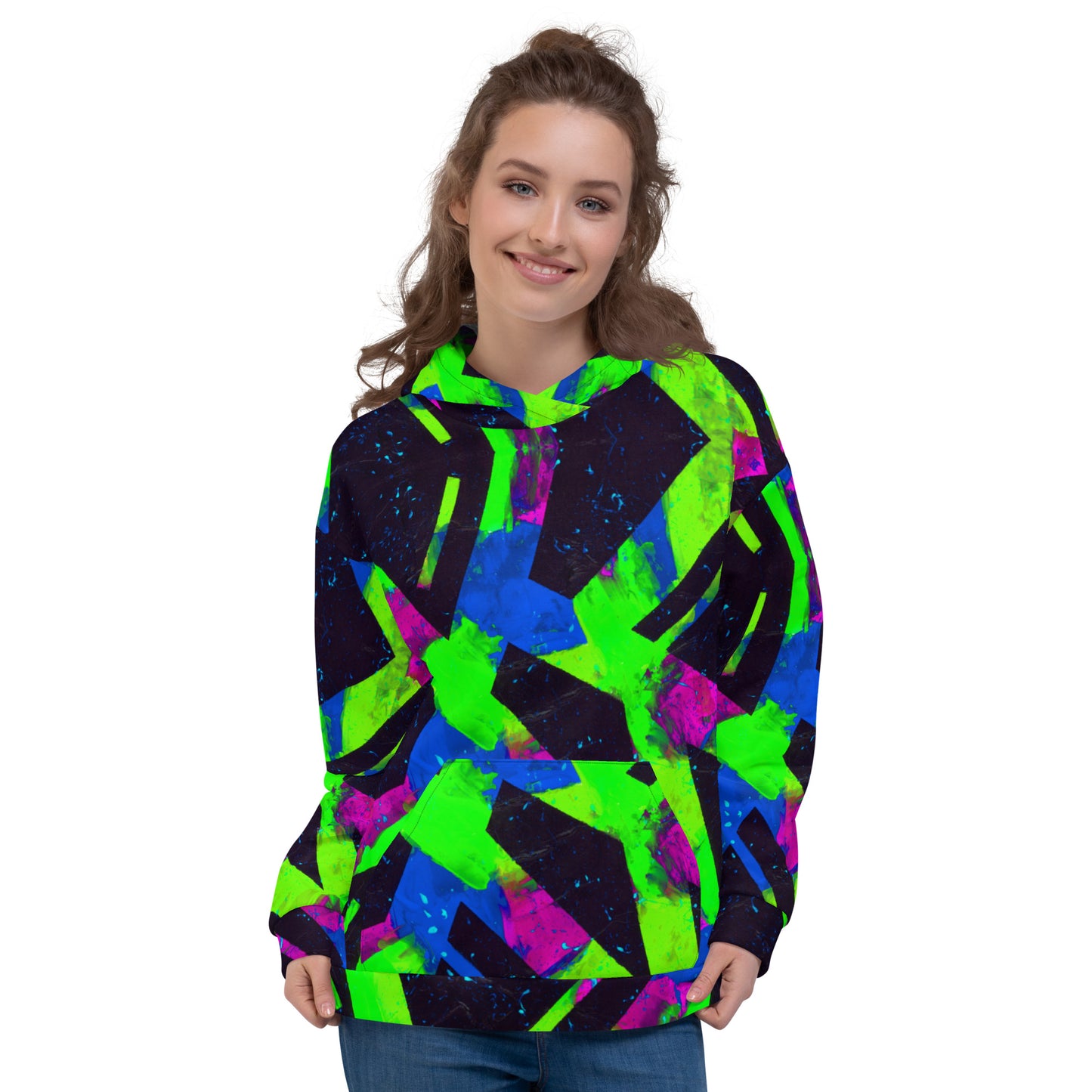 Neon Fracture 2 Unisex Hoodie