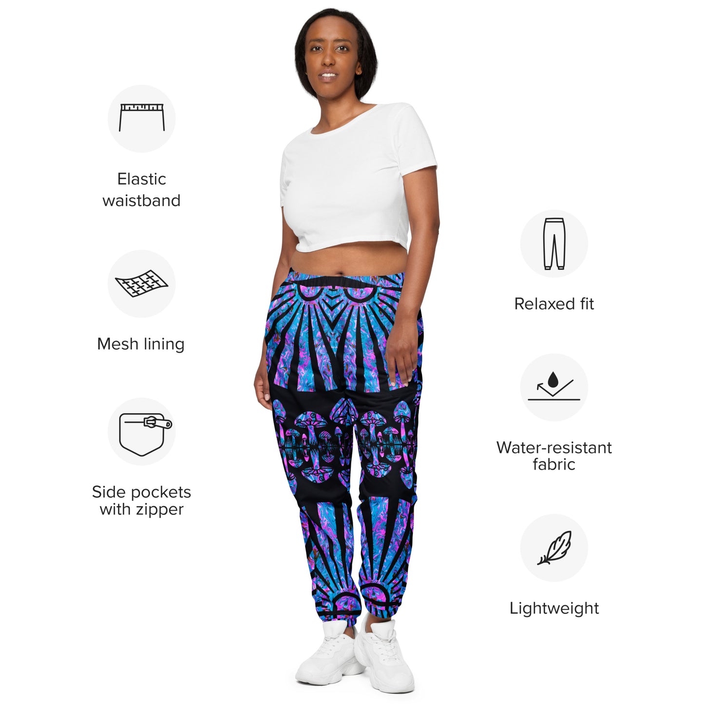 Sunshine & Shrooms (Blue) Unisex Track Pants