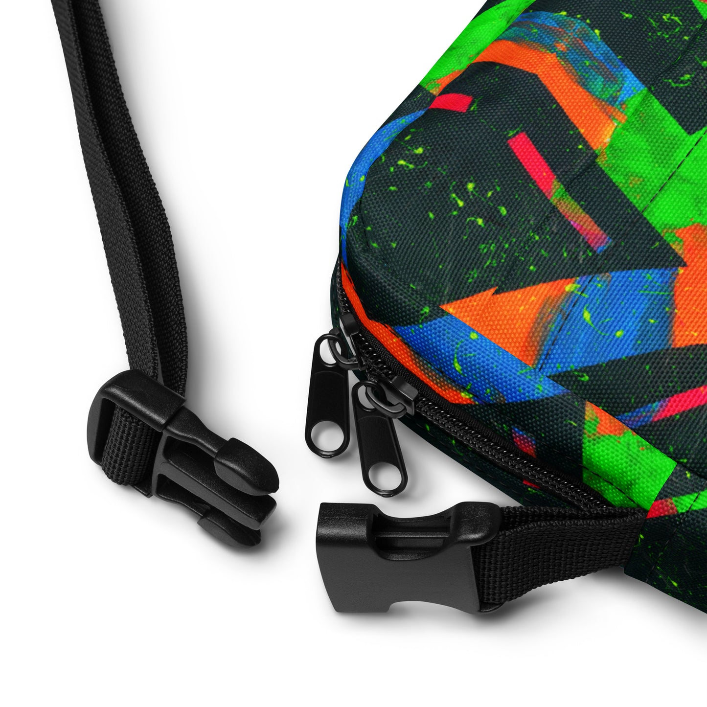 Neon Fracture Utility Crossbody Bag