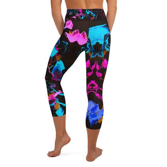 Neon Vapors 3 Yoga Capri Leggings