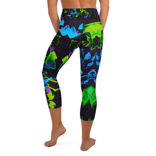 Neon Vapors 2 Yoga Capri Leggings