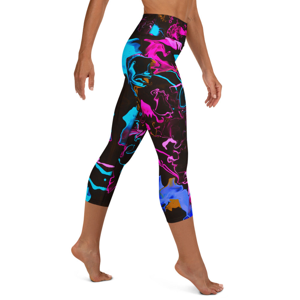Neon Vapors 3 Yoga Capri Leggings