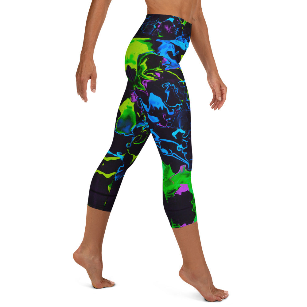 Neon Vapors 2 Yoga Capri Leggings