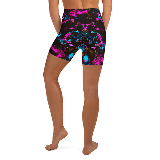 Neon Vapors 3 Yoga Shorts