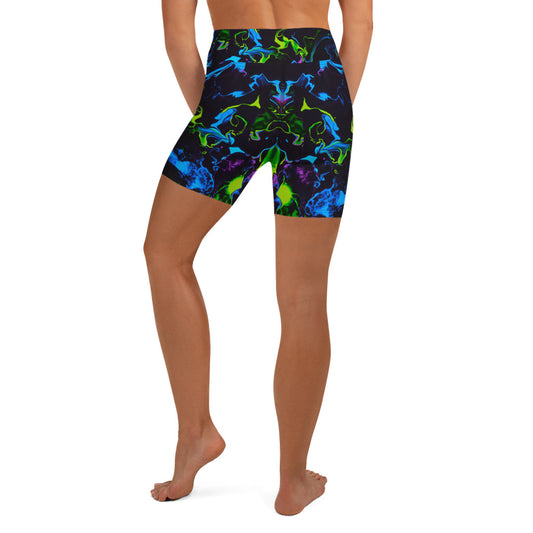 Neon Vapors 2 Yoga Shorts