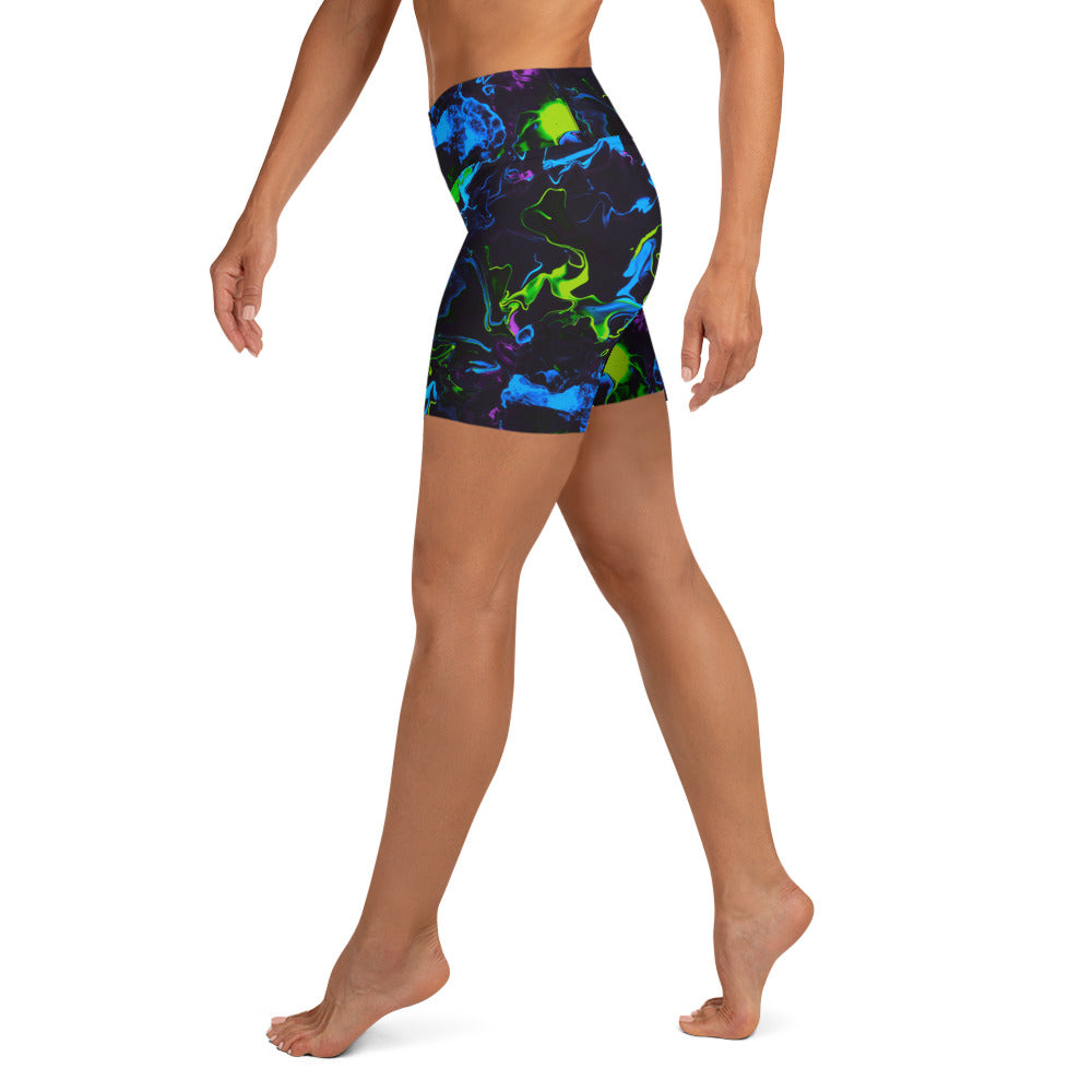 Neon Vapors 2 Yoga Shorts