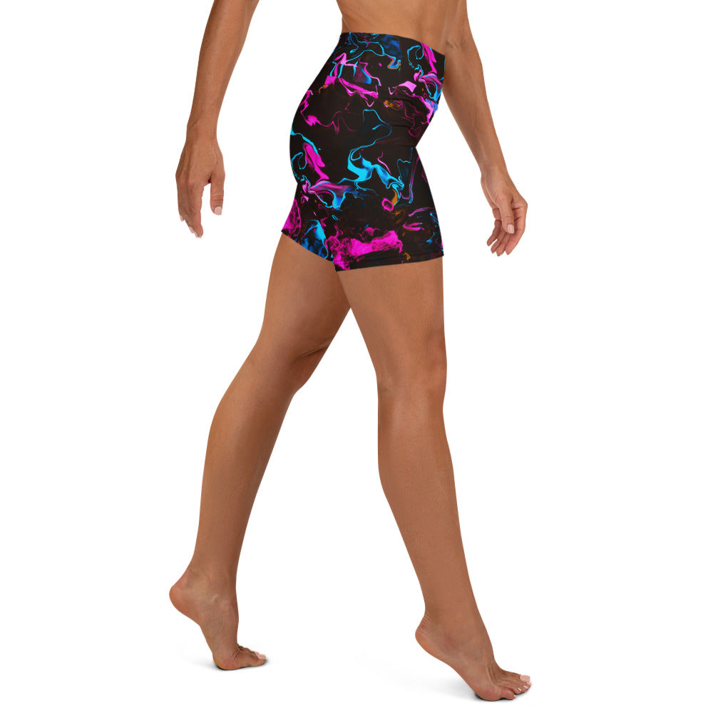 Neon Vapors 3 Yoga Shorts