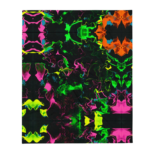 Neon Vapors Throw Blanket
