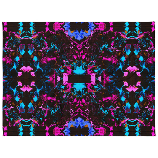 Neon Vapors 3 Throw Blanket