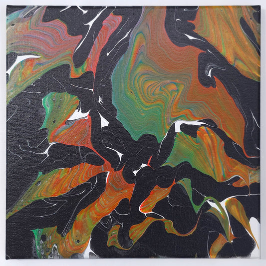 10x10 Split Neon Fluid Painting